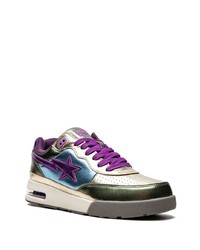 mehrfarbige Leder niedrige Sneakers von A Bathing Ape