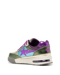 mehrfarbige Leder niedrige Sneakers von A Bathing Ape