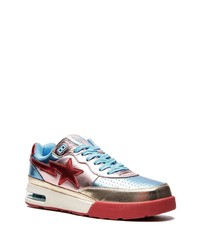 mehrfarbige Leder niedrige Sneakers von A Bathing Ape