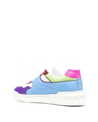 mehrfarbige Leder niedrige Sneakers von Valentino Garavani