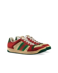 mehrfarbige Leder niedrige Sneakers von Gucci