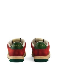 mehrfarbige Leder niedrige Sneakers von Gucci