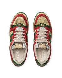 mehrfarbige Leder niedrige Sneakers von Gucci