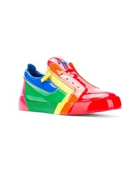 mehrfarbige Leder niedrige Sneakers von Giuseppe Zanotti Design