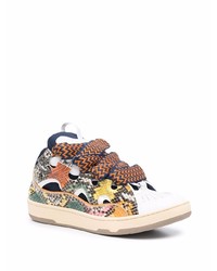 mehrfarbige Leder niedrige Sneakers von Lanvin