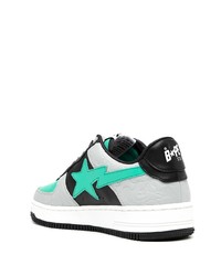 mehrfarbige Leder niedrige Sneakers von A Bathing Ape