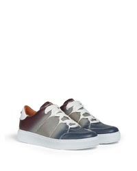 mehrfarbige Leder niedrige Sneakers von Ermenegildo Zegna