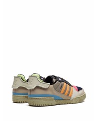 mehrfarbige Leder niedrige Sneakers von adidas