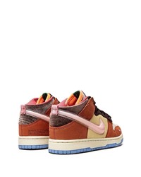 mehrfarbige Leder niedrige Sneakers von Nike