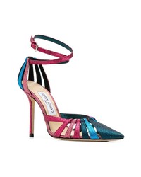 mehrfarbige Leder Pumps mit Ausschnitten von Jimmy Choo