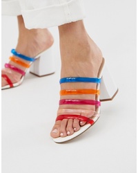 mehrfarbige Leder Sandaletten von ASOS DESIGN