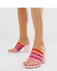 mehrfarbige Leder Sandaletten von ASOS DESIGN