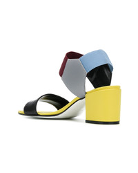 mehrfarbige Leder Sandaletten von Pollini