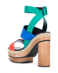 mehrfarbige Leder Sandaletten von Pierre Hardy