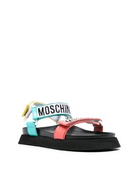 mehrfarbige Ledersandalen von Moschino