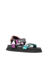 mehrfarbige Ledersandalen von Moschino