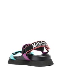 mehrfarbige Ledersandalen von Moschino