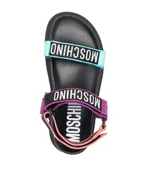 mehrfarbige Ledersandalen von Moschino