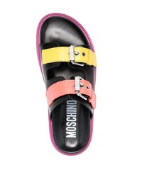 mehrfarbige Ledersandalen von Moschino