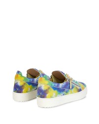 mehrfarbige Mit Batikmuster niedrige Sneakers von Giuseppe Zanotti