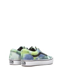 mehrfarbige Mit Batikmuster Segeltuch niedrige Sneakers von Vans