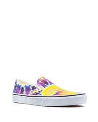 mehrfarbige Mit Batikmuster Slip-On Sneakers aus Segeltuch von Vans