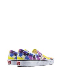 mehrfarbige Mit Batikmuster Slip-On Sneakers aus Segeltuch von Vans