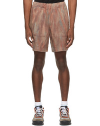 mehrfarbige Mit Batikmuster Sportshorts