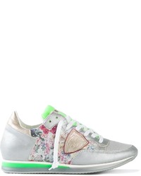 mehrfarbige niedrige Sneakers mit Blumenmuster von Philippe Model