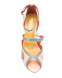 mehrfarbige Sandaletten von Sarah Chofakian