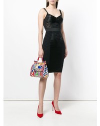 mehrfarbige Satchel-Tasche aus Leder von Dolce & Gabbana