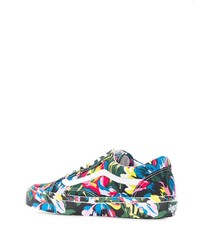 mehrfarbige Segeltuch niedrige Sneakers mit Blumenmuster von Kenzo