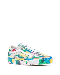 mehrfarbige Segeltuch niedrige Sneakers mit Blumenmuster von Kenzo