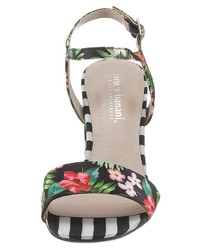mehrfarbige Segeltuch Sandaletten mit Blumenmuster von Bruno Banani