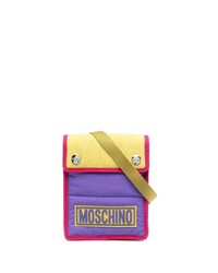 mehrfarbige Segeltuch Umhängetasche von Moschino