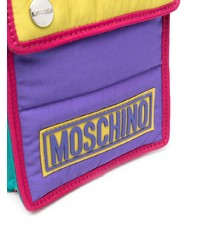 mehrfarbige Segeltuch Umhängetasche von Moschino