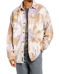 mehrfarbige Mit Batikmuster Shirtjacke