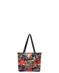 mehrfarbige Shopper Tasche aus Leder von DOGO