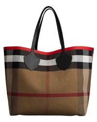 mehrfarbige Shopper Tasche aus Leder von Burberry