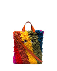 mehrfarbige Shopper Tasche aus Segeltuch von Anya Hindmarch