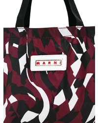 mehrfarbige Shopper Tasche aus Segeltuch von Marni