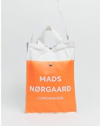 mehrfarbige Shopper Tasche aus Segeltuch von Mads Norgaard