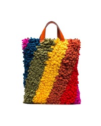 mehrfarbige Shopper Tasche aus Segeltuch von Anya Hindmarch