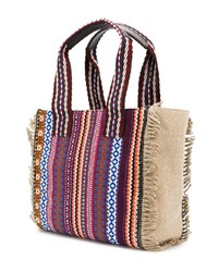 mehrfarbige Shopper Tasche aus Segeltuch von Etro