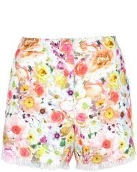 mehrfarbige Shorts mit Blumenmuster von MSGM