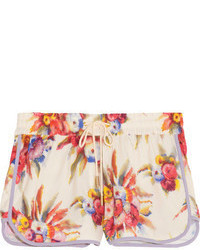 mehrfarbige Shorts mit Blumenmuster von Zimmermann