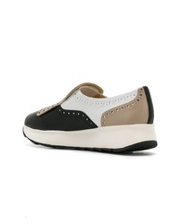 mehrfarbige Slip-On Sneakers aus Leder von Geox