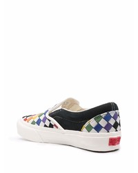 mehrfarbige Slip-On Sneakers aus Leder von Vans