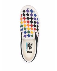 mehrfarbige Slip-On Sneakers aus Leder von Vans