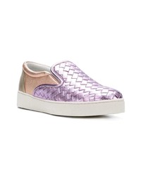 mehrfarbige Slip-On Sneakers aus Leder von Bottega Veneta